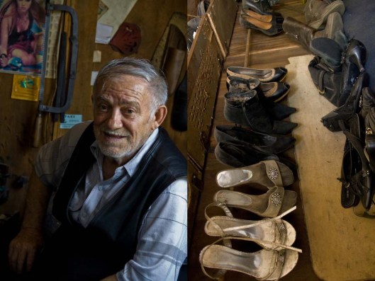 This is Mkrtich. He's a cobbler/shoe repairer.