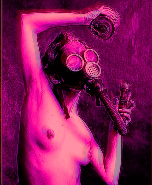 gas mask in pink 2